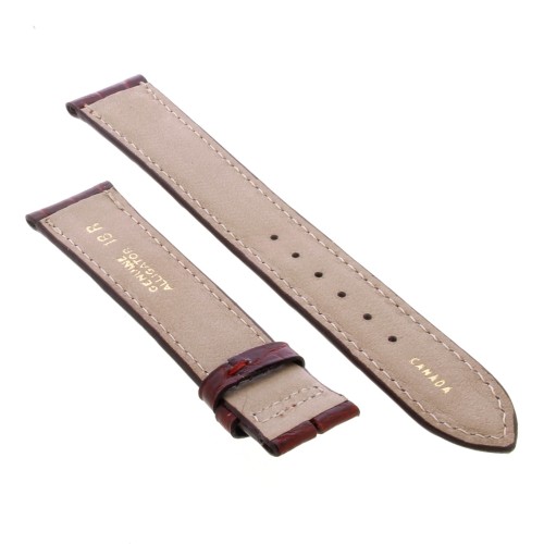 Cinturino Sartoriale Alligatore Rosso Bordeaux 18/16 mm B38B classico.