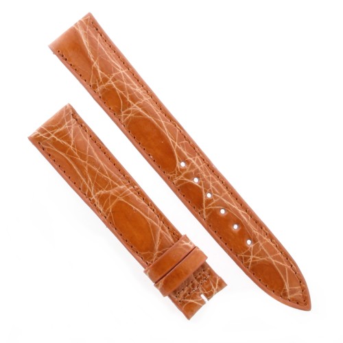 Cinturino Sartoriale Coccodrillo Rosa Salmone Lucido 17/16 mm B32B forma classica