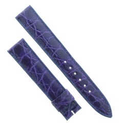 Cinturino Sartoriale Coccodrillo Viola Lucido 17/16 mm B30B forma classica