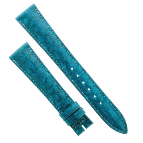 Cinturino Sartoriale Pelle Blu Sfumato Opaco 18/14 mm B35N fodera nera classico