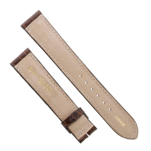 Cinturino Sartoriale Alligatore Marrone Testa di Moro Opaco 18/16 mm B38B classico.