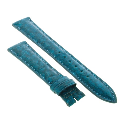 Cinturino Sartoriale Pelle Blu Sfumato Opaco 18/14 mm B35N fodera nera classico