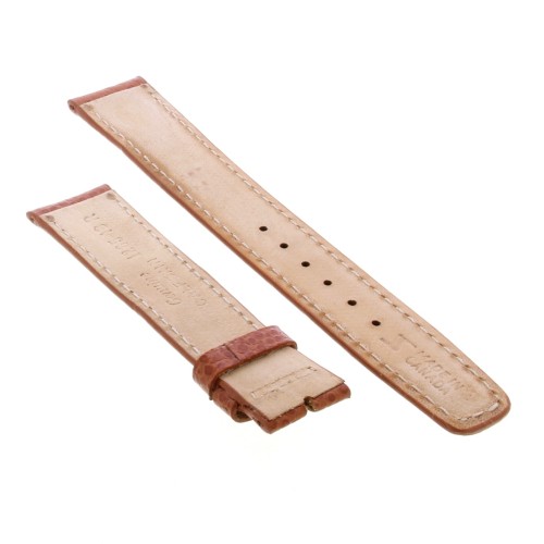 Cinturino Pelle Vitello Martellata Marrone opaco 20/16 mm classico cucitura chiara