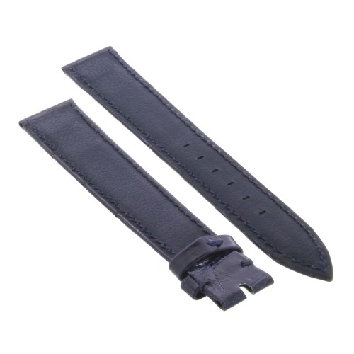 Cinturino Sartoriale Alligatore Blu Scuro Lucido 20/16 mm B30N forma classica