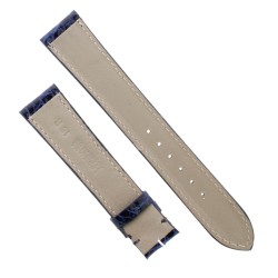 Cinturino Sartoriale Coccodrillo Blu Scuro Lucido 18/16 mm B33B forma classica 2