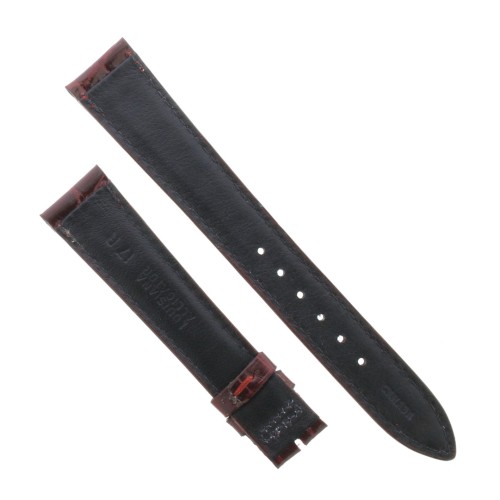 Cinturino Sartoriale Alligatore Rosso Bordeaux 17/14 mm B35B classico.