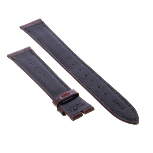 Cinturino Sartoriale Alligatore Rosso Bordeaux 17/14 mm B35B classico.