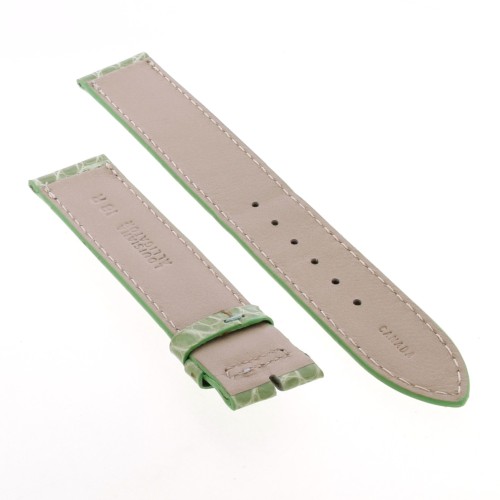 Cinturino Sartoriale Coccodrillo Verde Chiaro Lucido 18/18 mm B32B forma classica