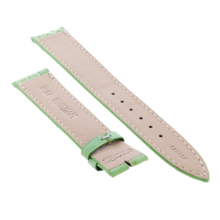 Cinturino Sartoriale Alligatore Verde Chiaro Opaco 18/16 mm B36B forma classica