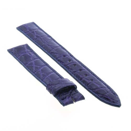 Cinturino Sartoriale Coccodrillo Viola Lucido 17/16 mm B30B forma classica