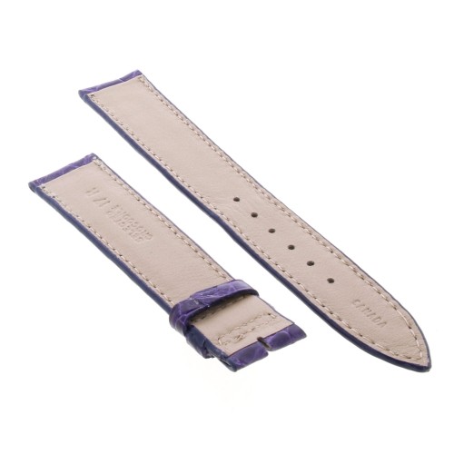 Cinturino Sartoriale Coccodrillo Viola Lucido 17/16 mm B30B forma classica