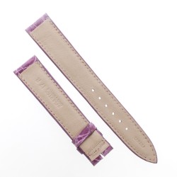 Cinturino Sartoriale Coccodrillo Rosa Lavanda Lucido 17/16 mm B32B forma classica 2