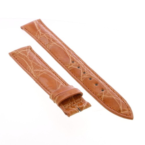 Cinturino Sartoriale Coccodrillo Rosa Salmone Lucido 17/16 mm B32B forma classica