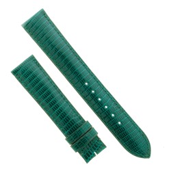 Cinturino Sartoriale Lucertola Verde Lucido 18/16 mm B35B forma classica