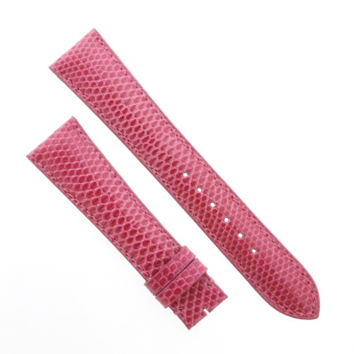 Cinturino Sartoriale Lucertola Rosa Lucido 20/16 mm B35B forma classica
