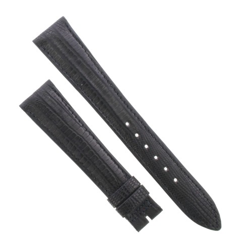 Cinturino Sartoriale Lucertola Tejus Nero Opaco 18/14 mm B32N forma classica