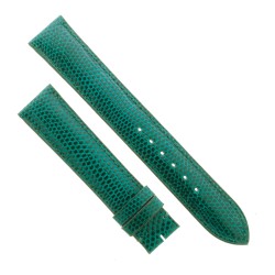 Cinturino Sartoriale Lucertola Verde Lucido 18/16 mm B35B forma classica