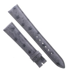 Cinturino Sartoriale Struzzo Grigio Gold Opaco 18/14 mm B35G
