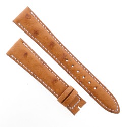 Cinturino Sartoriale Struzzo Marrone Miele Opaco 18/14 mm B37B cuciture chiare