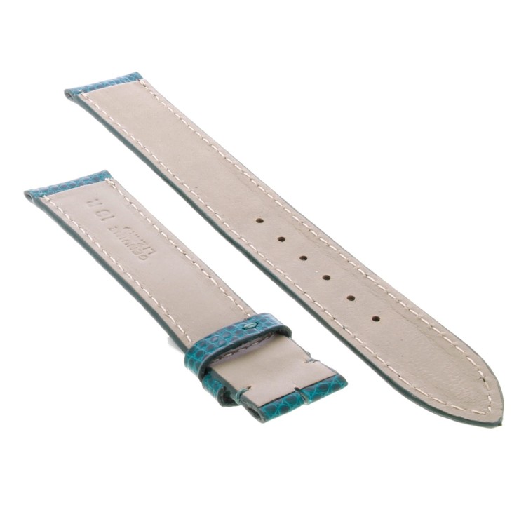 Cinturino Sartoriale Lucertola Verde Lucido 18/16 mm B35B forma classica