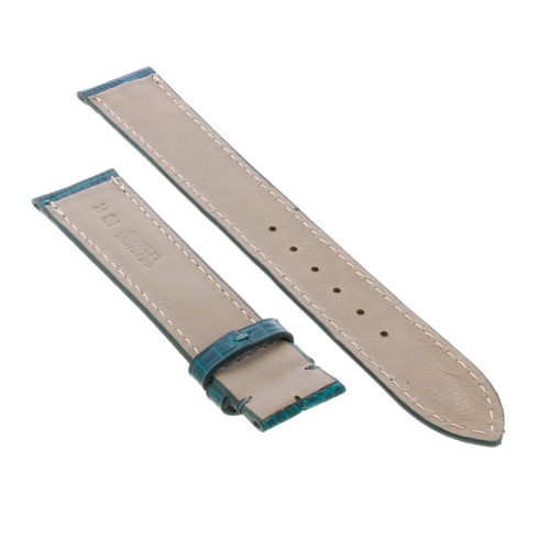 Cinturino Sartoriale Lucertola Verde Lucido 18/16 mm B35B forma classica