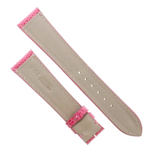 Cinturino Sartoriale Lucertola Rosa Lucido 20/16 mm B35B forma classica