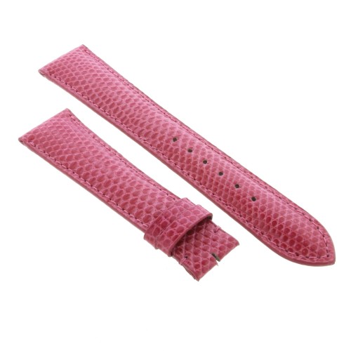 Cinturino Sartoriale Lucertola Rosa Lucido 20/16 mm B35B forma classica