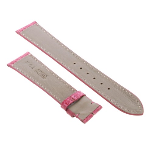 Cinturino Sartoriale Lucertola Rosa Lucido 20/16 mm B35B forma classica