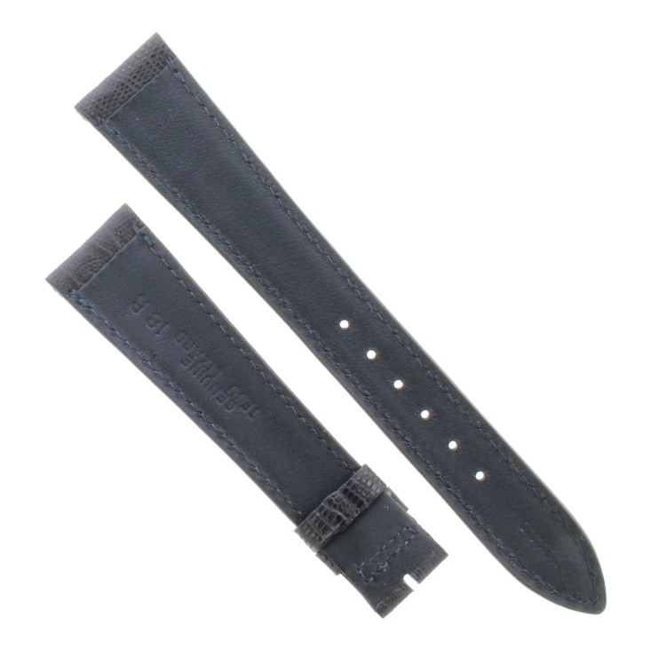 Cinturino Sartoriale Lucertola Tejus Nero Opaco 18/14 mm B32N forma classica