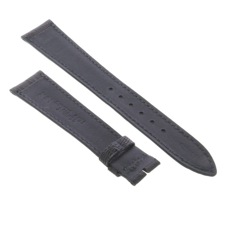 Cinturino Sartoriale Lucertola Tejus Nero Opaco 18/14 mm B32N forma classica