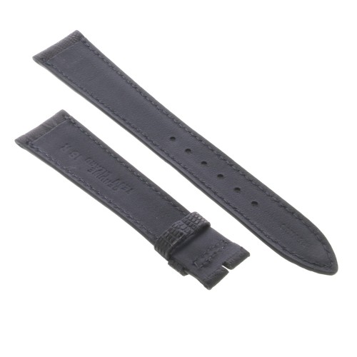 Cinturino Sartoriale Lucertola Tejus Nero Opaco 18/14 mm B32N forma classica