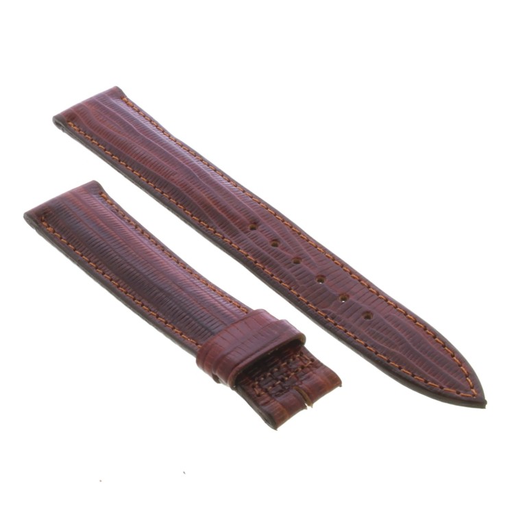 Cinturino Sartoriale Lucertola Tejus Marrone Gold Sfumato Opaco 18/16 mm B38M forma classica