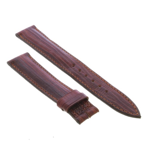 Cinturino Sartoriale Lucertola Tejus Marrone Gold Sfumato Opaco 18/16 mm B38M forma classica