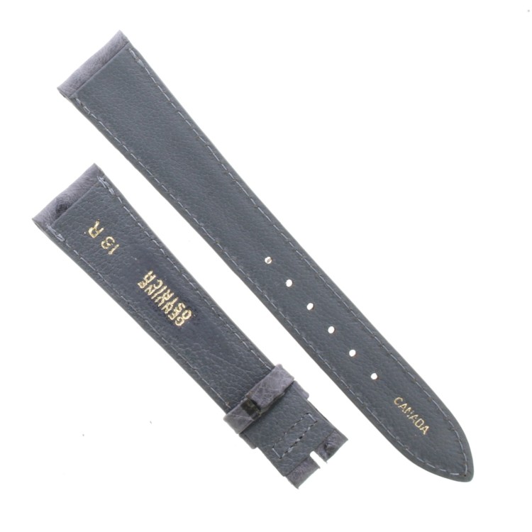 Cinturino Sartoriale Struzzo Grigio Gold Opaco 18/14 mm B35G