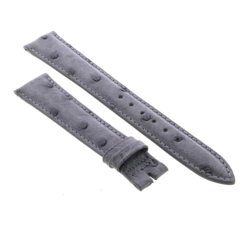 Cinturino Sartoriale Struzzo Grigio Gold Opaco 18/14 mm B35G