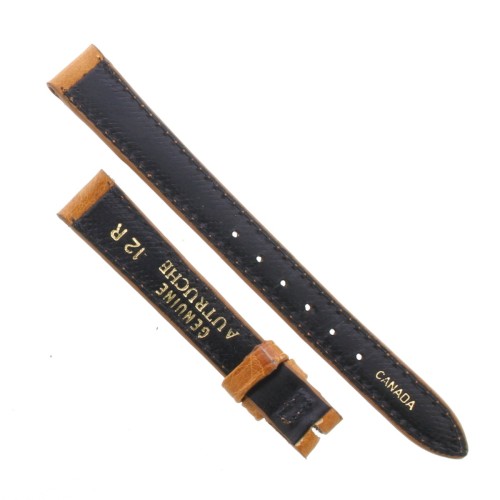 Cinturino Sartoriale Struzzo Marrone Miele Opaco 12/10 mm B32N
