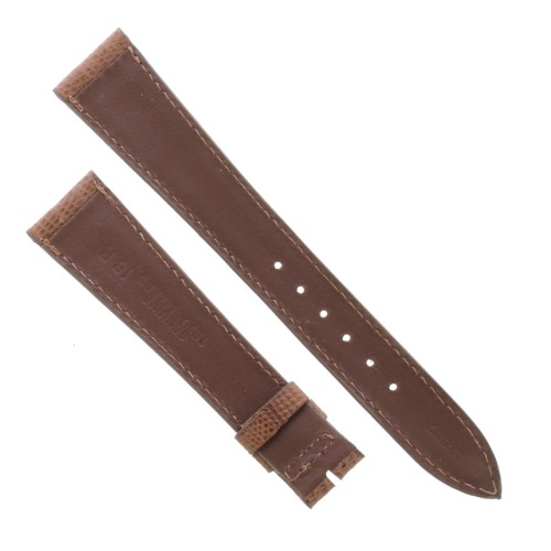 Cinturino Sartoriale Lucertola Tejus Marrone Naturale  Opaco 18/14 mm B32M forma classica