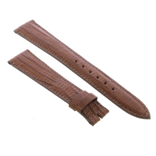 Cinturino Sartoriale Lucertola Tejus Marrone Naturale  Opaco 18/14 mm B32M forma classica
