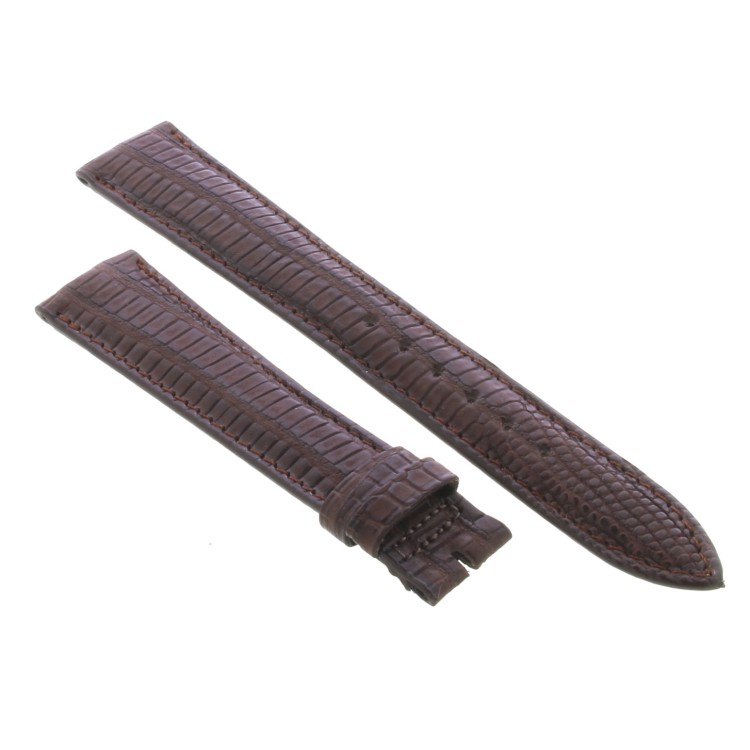 Cinturino Sartoriale Lucertola Tejus Marrone Tasta di Moro  Opaco 18/14 mm B32M forma classica
