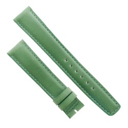 Cinturino Sartoriale Pelle Vitello Verde Opaco 18/16 mm B47V Bombato Punta Piatta