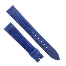 Cinturino Sartoriale Lucertola Tejus Blu Lucido 16/14 mm B25N forma classica
