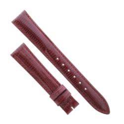 Cinturino Sartoriale Lucertola Tejus Rosso Bordeaux Lucido 14/12 mm B32G forma classica