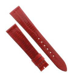 Cinturino Sartoriale Lucertola Tejus Rosso Lucido 18/14 mm B25N forma classica