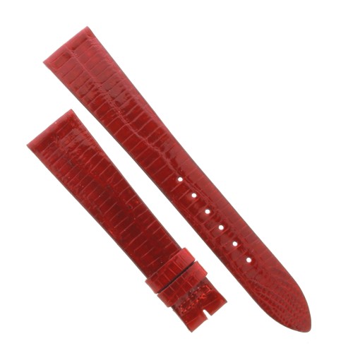 Cinturino Sartoriale Lucertola Tejus Rosso Lucido 18/14 mm B25N forma classica
