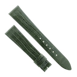 Cinturino Sartoriale Lucertola Tejus Verde Oliva Lucido 18/14 mm B25N forma classica