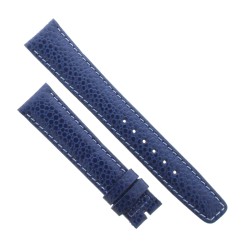 Cinturino Sartoriale Pelle Vitello Martellata Blu 18/16 mm B33B classico punta piatta
