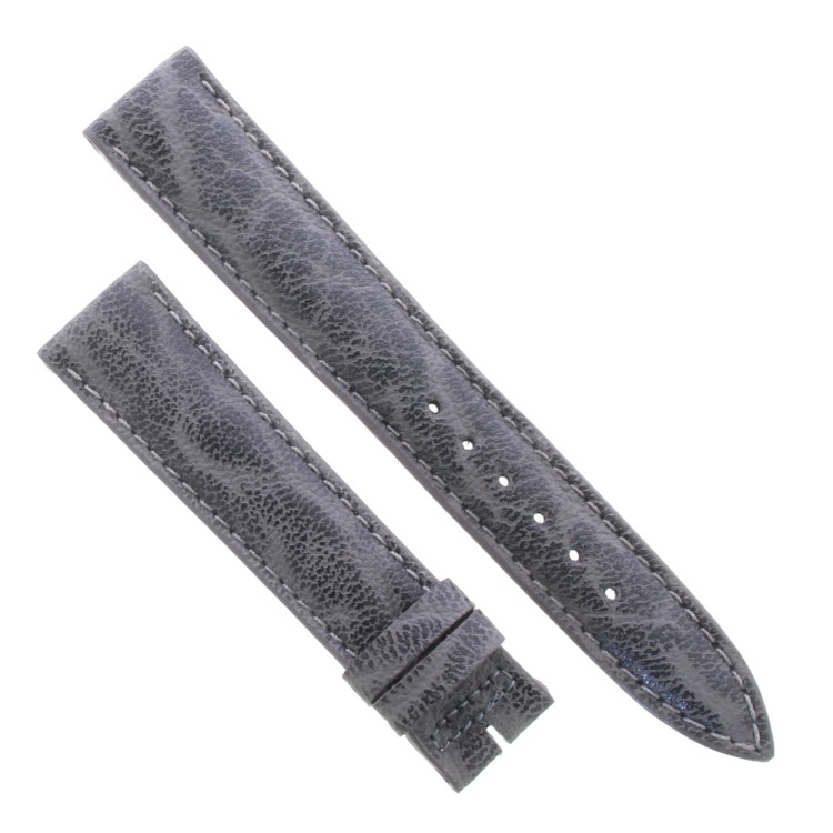Cinturino Sartoriale Pelle Vitello Martellata Grigio 18/16 mm B40N