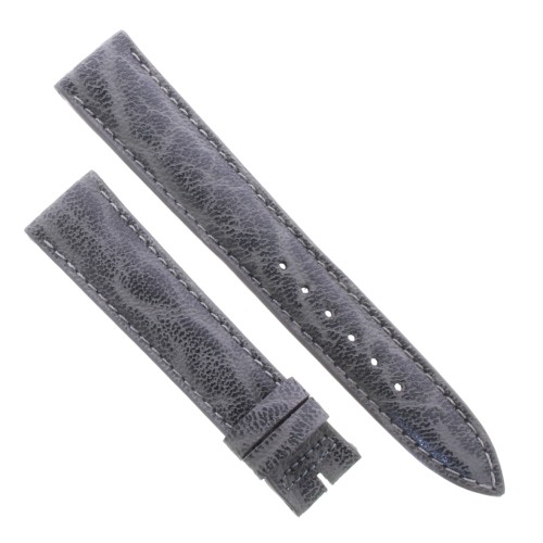 Cinturino Sartoriale Pelle Vitello Martellata Grigio 18/16 mm B40N