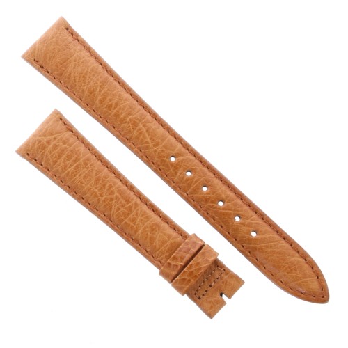 Cinturino Sartoriale Pelle Vitello Martellata Marrone Miele 18/14 mm B33N classico
