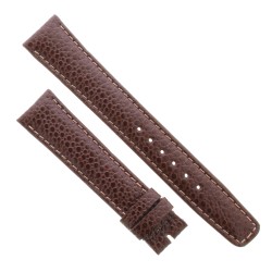 Cinturino Sartoriale Pelle Vitello Martellata Marrone Testa di Moro 18/16 mm B33B classico punta piatta
